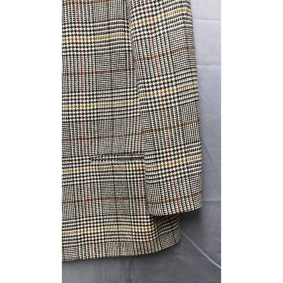 Charter Club 100 Wool Brown Plaid Blazer Prince of Wales Sz 10 Preppy Academia - Picture 12 of 12